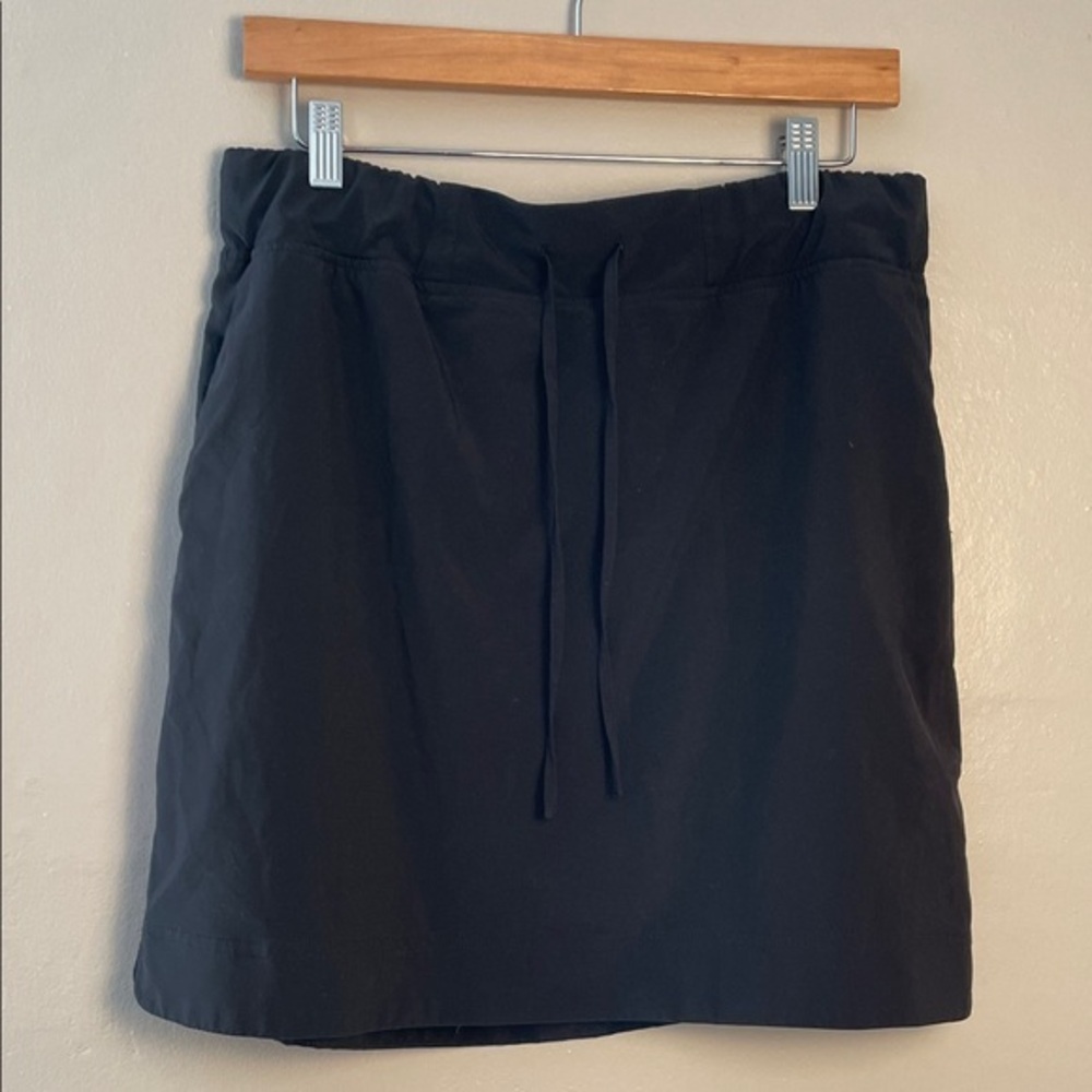 J Jill Womens Athletic Black Drawstring Skirt Size Medium Cream